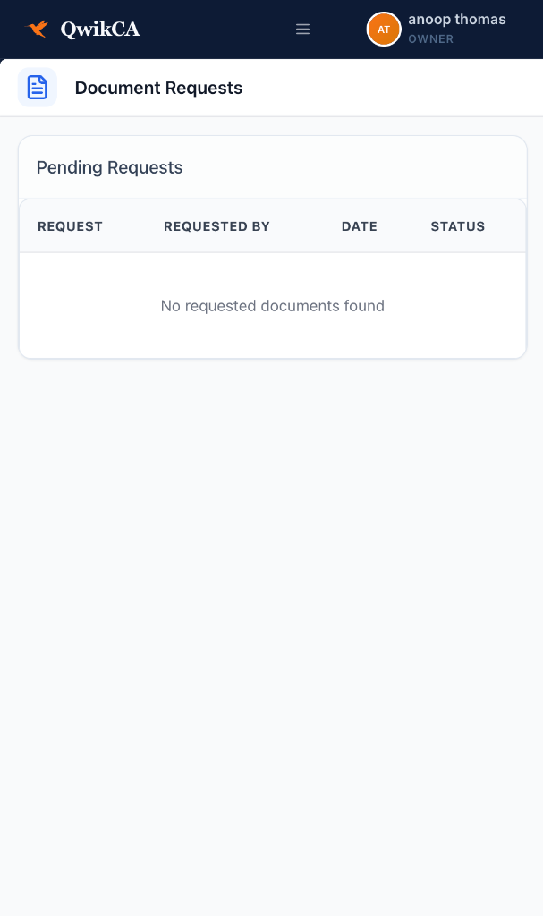 QwikCA Document Requests